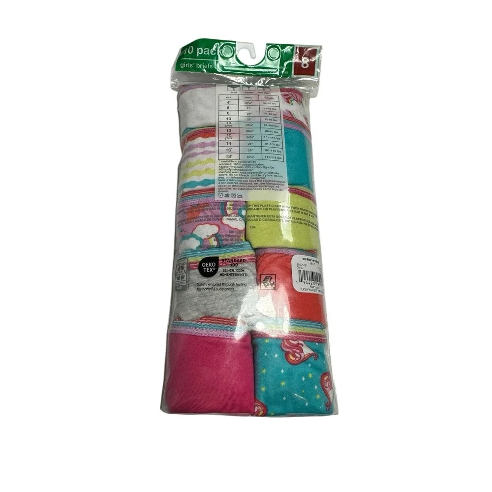 wonder nation girls briefs underwear 10 pairs size 8‎